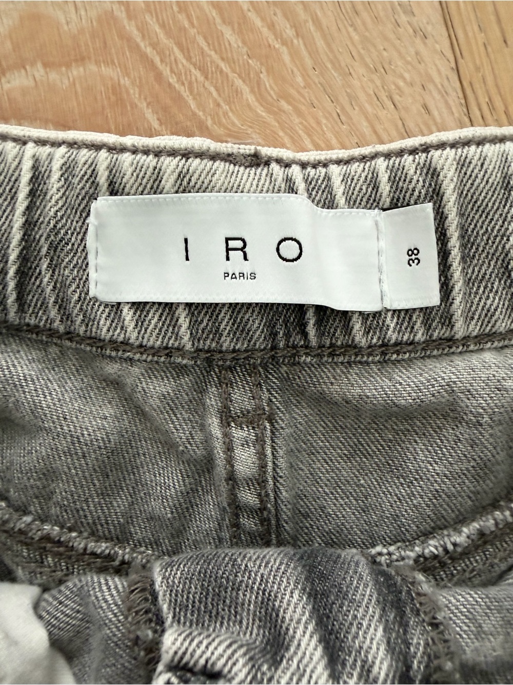 IRO Andreea Wide-Leg Jeans (Mixed Grey) / Size 38 - Picture 6 of 6